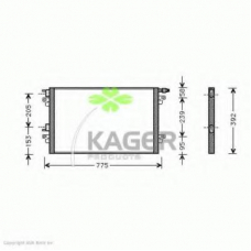 94-5325 KAGER Конденсатор, кондиционер