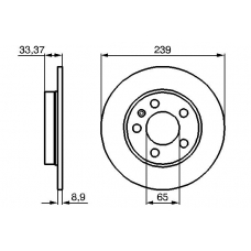 0 986 478 481 BOSCH Тормозной диск