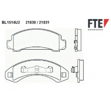 BL1514U2 FTE Комплект тормозных колодок, дисковый тормоз