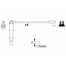 0 986 356 787 BOSCH Комплект проводов зажигания