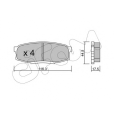 822-822-0 CIFAM Комплект тормозных колодок, дисковый тормоз