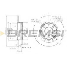 DBA116S BREMSI Тормозной диск