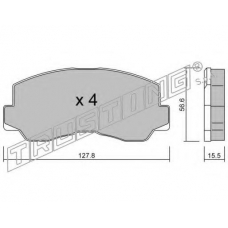 114.0 TRUSTING Комплект тормозных колодок, дисковый тормоз
