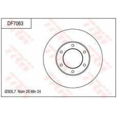 DF7063 TRW Тормозной диск