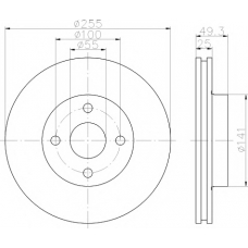 8DD 355 110-411 HELLA PAGID Тормозной диск