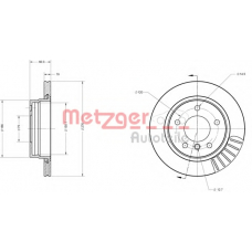 6110065 METZGER Тормозной диск