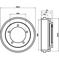 8DT 355 300-201 HELLA PAGID Тормозной барабан