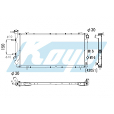 PA090144 KOYO P-tank corrugate-fin ass'y