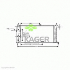 31-2429 KAGER Радиатор, охлаждение двигателя