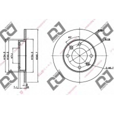 BD1182 DJ PARTS Тормозной диск