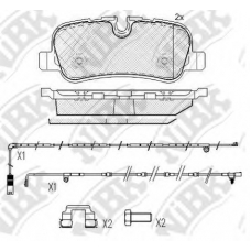 PN0485W NiBK Комплект тормозных колодок, дисковый тормоз