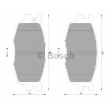 0 986 AB1 465 BOSCH Комплект тормозных колодок, дисковый тормоз