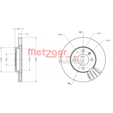 6110026 METZGER Тормозной диск