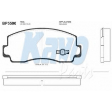 BP-5500 KAVO PARTS Комплект тормозных колодок, дисковый тормоз