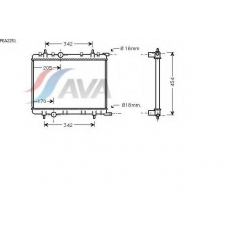 PEA2251 AVA Радиатор, охлаждение двигателя