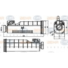 8MA 376 755-091 HELLA Компенсационный бак, охлаждающая жидкость