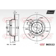 863112.6880 MAXTECH Тормозной диск