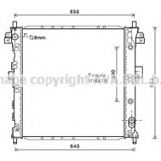 DW2105 AVA Радиатор, охлаждение двигателя