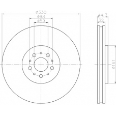 8DD 355 109-381 HELLA PAGID Тормозной диск