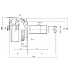 AW1510021A AYWIPARTS Шарнирный комплект, приводной вал