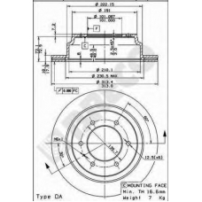 BS 8326 BRECO Тормозной диск