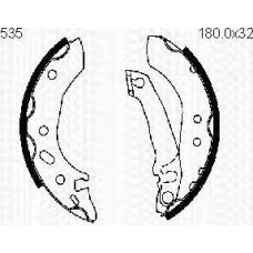 8100 16535 TRIDON Brake shoes