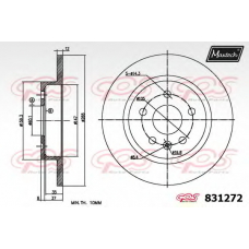 831272.0000 MAXTECH Тормозной диск