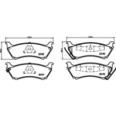 8DB 355 008-671 HELLA Комплект тормозных колодок, дисковый тормоз