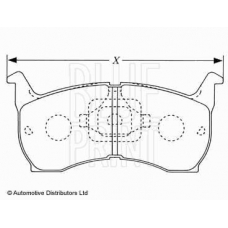 ADM54209 BLUE PRINT Комплект тормозных колодок, дисковый тормоз