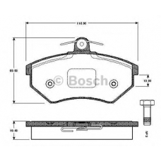 0 986 TB2 505 BOSCH Комплект тормозных колодок, дисковый тормоз