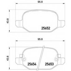 P 23 150 BREMBO Комплект тормозных колодок, дисковый тормоз