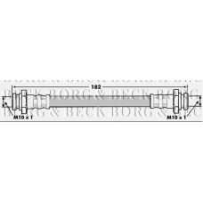 BBH6712 BORG & BECK Тормозной шланг