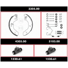 3305.00 ROADHOUSE Комплект тормозов, барабанный тормозной механизм