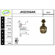 JH22354AK SERA Шарнирный комплект, приводной вал