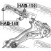 HAB-150 FEBEST Подвеска, рычаг независимой подвески колеса