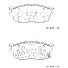 KD3724 ASIMCO Комплект тормозных колодок, дисковый тормоз