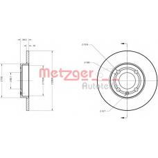 6110137 METZGER Тормозной диск