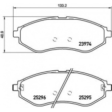 P 10 057 BREMBO Комплект тормозных колодок, дисковый тормоз