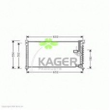 94-6009 KAGER Конденсатор, кондиционер