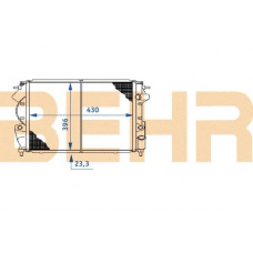 0100458 BEHR Radiator