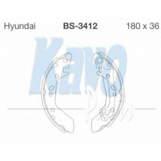 BS-3412 KAVO PARTS Комплект тормозных колодок