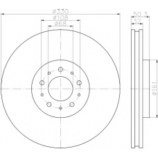 MDC1938 MINTEX Тормозной диск