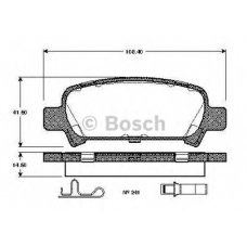 0 986 TB2 360 BOSCH Комплект тормозных колодок, дисковый тормоз