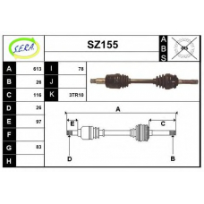 SZ155 SERA Приводной вал