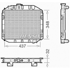 DRM10001 DENSO Радиатор, охлаждение двигателя