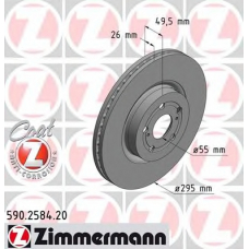 590.2584.20 ZIMMERMANN Тормозной диск