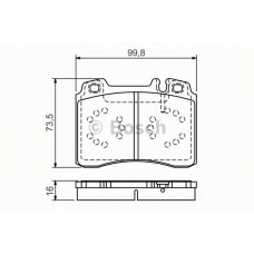 0 986 495 057 BOSCH Комплект тормозных колодок, дисковый тормоз