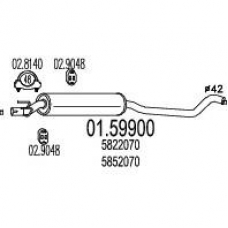 01.59900 MTS Средний глушитель выхлопных газов
