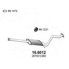 16.6012 ASSO Средний глушитель выхлопных газов