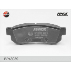 BP43039 FENOX Комплект тормозных колодок, дисковый тормоз